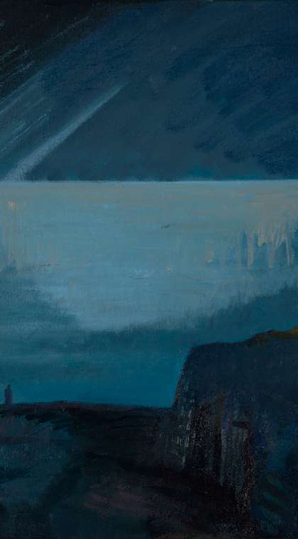 sea edge small painting